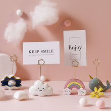 Load image into Gallery viewer, 6650 Cute Cartoon Shape Photo Clipper Name Card Clip Desktop Decorative Small Ornaments, Cloud, Rainbow, Pink Cloud, Whale, Shell, Diamond