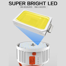 Load image into Gallery viewer, Solar LED Bulb Light Household Emergency Light Mobile Night Market Lamp, Style:, V65 8W  24 LED 2 Battery, V65 8W 24 LED 2 Battery + Power Output, V65 8W 24 LED 2 Battery + Remote Control, V66 8W 42 LED 3 Battery, V66 8W 42 LED 3 Battery + Power Output...