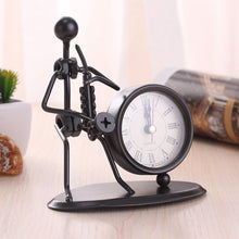 Load image into Gallery viewer, Iron Stainless Steel Small Table Clock Retro Personality Clock Birthday Gift, C61 Violin Clock, C62 Cello Clock, C63 Flute Clock, C64 Accordion Clock, C66 Trombone Clock, C67 French Horn Clock, C68 Guitar Clock, C69 Saxophone Clock, C70 Bes Clock