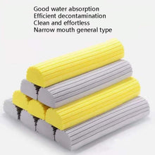 Load image into Gallery viewer, 2 PCS 28cm Half-Fold Narrow Mouth Universal Mop Sponge Tape Head Replacement Fittings, Yellow, Gray