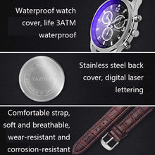 Load image into Gallery viewer, YAZOLE 271 Three-Eye Six-Hand Watch Men Auartz Watch Waterproof Business Watch