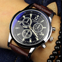 Load image into Gallery viewer, YAZOLE 271 Three-Eye Six-Hand Watch Men Auartz Watch Waterproof Business Watch