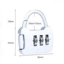 Load image into Gallery viewer, 6 PCS Xmm-8007 Cartoon Cat Metal Digital Password Lock Mini Small Padlock, Mix Color Random Delivery