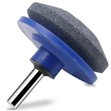 Load image into Gallery viewer, 6 PCS Grinding Stone Industrial Electric Sharpener Mower Grinding Tool Wear Resistant Grinding Head, Plastic Blue, Plastic Black, Plastic Cyan, Plastic Red, Plastic Orange, Plastic Dark Blue, Metal