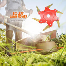 Load image into Gallery viewer, Toothed Mower Blade Six-Leaf Cyclone Blade Agricultural Weeder Parts, Golden Blade Bagged Gray, Golden Blade Bagged Green, Golden Blade Bagged Yellow, Golden Blade Bagged Red