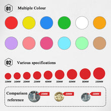 Load image into Gallery viewer, Color High-Viscosity Coated Paper Sticker Round Sticker,Random Color Delivery, Diameter 15mm, Diameter 25mm, Diameter 30mm