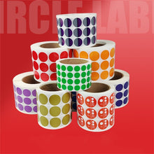 Load image into Gallery viewer, Color High-Viscosity Coated Paper Sticker Round Sticker,Random Color Delivery, Diameter 15mm, Diameter 25mm, Diameter 30mm