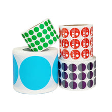 Load image into Gallery viewer, Color High-Viscosity Coated Paper Sticker Round Sticker,Random Color Delivery, Diameter 15mm, Diameter 25mm, Diameter 30mm