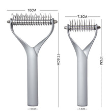 Load image into Gallery viewer, Pet Comb Zinc Alloy Double-Sided Cat Dog Cleaning Beauty Hair Removal Comb, Zinc Alloy Silver Small, Zinc Alloy Silver Large, Zinc Alloy Black Small, Zinc Alloy Black Large