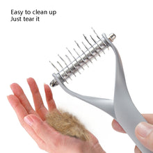 Load image into Gallery viewer, Pet Comb Zinc Alloy Double-Sided Cat Dog Cleaning Beauty Hair Removal Comb, Zinc Alloy Silver Small, Zinc Alloy Silver Large, Zinc Alloy Black Small, Zinc Alloy Black Large