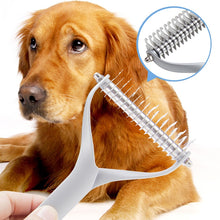 Load image into Gallery viewer, Pet Comb Zinc Alloy Double-Sided Cat Dog Cleaning Beauty Hair Removal Comb, Zinc Alloy Silver Small, Zinc Alloy Silver Large, Zinc Alloy Black Small, Zinc Alloy Black Large