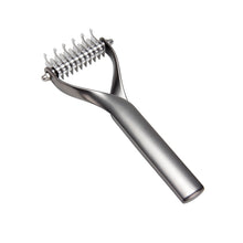 Load image into Gallery viewer, Pet Comb Zinc Alloy Double-Sided Cat Dog Cleaning Beauty Hair Removal Comb, Zinc Alloy Silver Small, Zinc Alloy Silver Large, Zinc Alloy Black Small, Zinc Alloy Black Large
