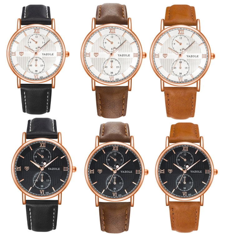 YAZOLE 355 Two-eyes Luminous Business Men Quartz Watch