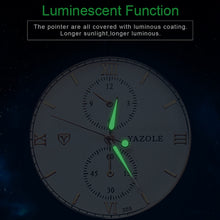 Load image into Gallery viewer, YAZOLE 355 Two-eyes Luminous Business Men Quartz Watch
