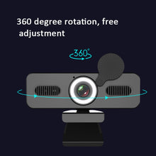 Load image into Gallery viewer, Network High-Definition Computer Camera Drive-Free Beautifying Light Camera with Omnidirectional Microphone, Cable Length: 1.8m, 1080P, 2K, 4K