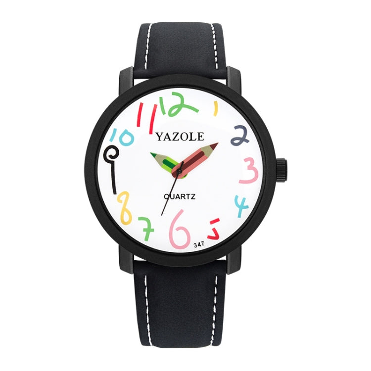 YAZOLE Personality Arabic Numeral Dial Student Watch Quartz Children Watch