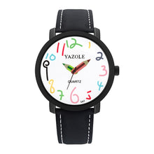 Load image into Gallery viewer, YAZOLE Personality Arabic Numeral Dial Student Watch Quartz Children Watch