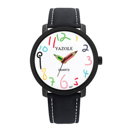 YAZOLE Personality Arabic Numeral Dial Student Watch Quartz Children Watch