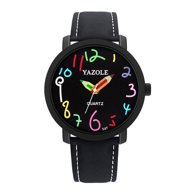 YAZOLE Personality Arabic Numeral Dial Student Watch Quartz Children Watch