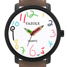 Load image into Gallery viewer, YAZOLE Personality Arabic Numeral Dial Student Watch Quartz Children Watch
