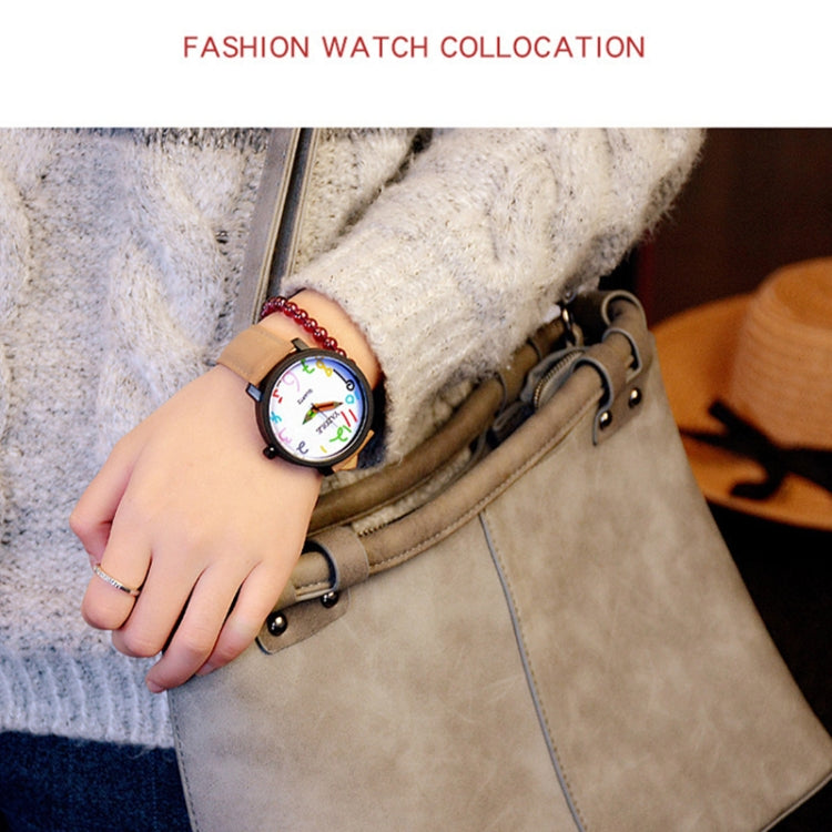 YAZOLE Personality Arabic Numeral Dial Student Watch Quartz Children Watch