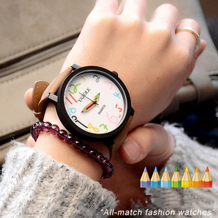 YAZOLE Personality Arabic Numeral Dial Student Watch Quartz Children Watch