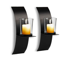 Load image into Gallery viewer, 2 PCS BS2001 Three-Dimensional Arc Wall Hanging Iron Candlestick Wall Decoration, Arc Wall Hanging Iron