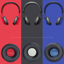 Load image into Gallery viewer, 2 PCS Headphone Sponge Cover Headphone Leather Cover For Jabra Revo Wireless, Colour: Black Black Net, Black Blue Net, Black Gray Net