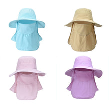 Load image into Gallery viewer, Multifunction Fisherman Hats Outdoor Speed Drying Fishing Breathable Sun Hats, Blue, Purple, Khaki, Pink, Navy, Light Grey, Gray, Army Green, Beige