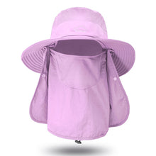 Load image into Gallery viewer, Multifunction Fisherman Hats Outdoor Speed Drying Fishing Breathable Sun Hats, Blue, Purple, Khaki, Pink, Navy, Light Grey, Gray, Army Green, Beige