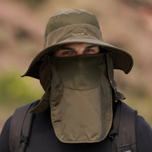 Load image into Gallery viewer, Multifunction Fisherman Hats Outdoor Speed Drying Fishing Breathable Sun Hats, Blue, Purple, Khaki, Pink, Navy, Light Grey, Gray, Army Green, Beige