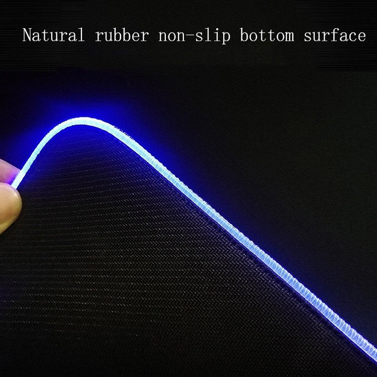 F-01 Rubber Thermal Transfer RGB Luminous Non-Slip Mouse Pad, 250x350x3mm, 250x350x4mm, 260x390x3mm, 260x390x4mm, 300x350x3mm