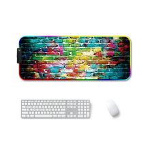 Load image into Gallery viewer, F-01 Rubber Thermal Transfer RGB Luminous Non-Slip Mouse Pad, 350x900x3mm, 350x900x4mm, 400x900x3mm, 400x900x4mm