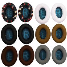 Load image into Gallery viewer, 2 PCS Headset Sponge Cover For BOSE QC15 / QC2 / QC25 / AE2 / AE2i, Print Color + Blue LR, White + Blue LR, Print Color + Black, Black + Black, White + Black, Print Color + Gray, Khaki  + Gray, Coffee  + Gray, White  + Gray, Gray  + Gray               ...