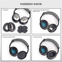 Load image into Gallery viewer, 2 PCS Headset Sponge Cover For BOSE QC15 / QC2 / QC25 / AE2 / AE2i, Print Color + Blue LR, White + Blue LR, Print Color + Black, Black + Black, White + Black, Print Color + Gray, Khaki  + Gray, Coffee  + Gray, White  + Gray, Gray  + Gray               ...