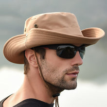 Load image into Gallery viewer, Outdoor Sun Hat Hiking Big Brim Breathable Sunscreen Fisherman Hat, Green Gray, Dark Gray, Brown, Khaki, Black, Navy, Beige