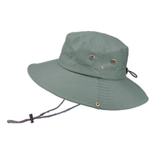 Load image into Gallery viewer, Outdoor Sun Hat Hiking Big Brim Breathable Sunscreen Fisherman Hat, Green Gray, Dark Gray, Brown, Khaki, Black, Navy, Beige