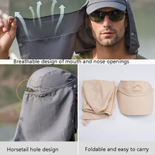 Load image into Gallery viewer, Multi-Function Sun Hat Outdoor Fishing Sunscreen Hat Speed Dry Baseball Cap, Blue, Purple, Khaki, Pink, Navy, Light Gray, Dark Gray, Army Green, Beige