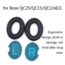 Load image into Gallery viewer, 2 PCS Headset Sponge Cover Earmuffs For Bose QC25 / QC15 / QC2 / QC35 / AE2i, Lambskin