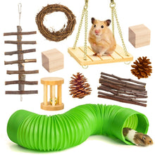 Load image into Gallery viewer, Hamster Toy Pet Rabbit Guinea Pig Parrot Play Grinding Wood Toys, 10 PCS / Set, 12 PCS / Set, 15 PCS / Set, 9 PCS / Set, 11 PCS / Set