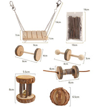 Load image into Gallery viewer, Hamster Toy Pet Rabbit Guinea Pig Parrot Play Grinding Wood Toys, 10 PCS / Set, 12 PCS / Set, 15 PCS / Set, 9 PCS / Set, 11 PCS / Set