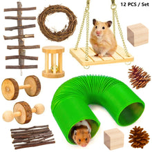 Load image into Gallery viewer, Hamster Toy Pet Rabbit Guinea Pig Parrot Play Grinding Wood Toys, 10 PCS / Set, 12 PCS / Set, 15 PCS / Set, 9 PCS / Set, 11 PCS / Set