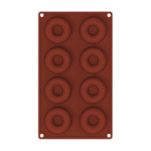 Load image into Gallery viewer, Oven Baking Tools Silicone Cake Donut Mold, 8 Even Brown, 6 Even Blue, 6 Even Purple, 6 Even Green, 6 Even Orange, 6 Even Yellow, 6 Even Red