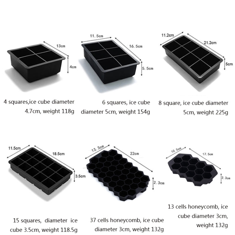 Bar Whiskey Silicone Ice Tray Mold, 6 Grid Round, 6 Grid Square Cover, 8 Grid Square Cover, 8 Grid Round, 4 Grid Skull, 4 Square Cover, 37 Grid Honeycomb Cover, 13 Grid Honeycomb Cover, 15 Grid Square Cover, Rabbit Funnel