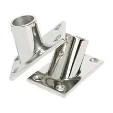 Load image into Gallery viewer, Thicken 316 Stainless Steel 60-Degree Square Tube Base Marine Boat Hardwares, Specifications:, 22mm, 25mm
