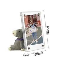 Load image into Gallery viewer, 3 Inch Photo Acrylic Photo Frame Refrigerator Magnetic Sticker For Polaroid, 98 Persent Translucent, Wave Point, Pink, Blue
