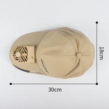 Load image into Gallery viewer, Letter Pattern Outdoor Travel Hats USB Charging Fan Caps Portable Sunshade Peaked Cap, Red, White, Blue, Khaki