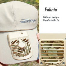 Load image into Gallery viewer, Letter Pattern Outdoor Travel Hats USB Charging Fan Caps Portable Sunshade Peaked Cap, Red, White, Blue, Khaki