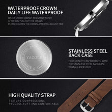 Load image into Gallery viewer, YAZOLE 503 Simple Line Pattern Dial Men Quartz Watch