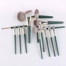Load image into Gallery viewer, Soft Wooden Handle Makeup Brush Beauty Tools, 14 PCS Brush, With Strap Brush Bag, With Brush Bucket